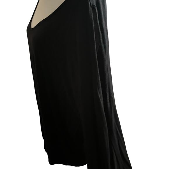 a:glow Women's XL Maternity Black Open Cold Shoulder Pullover Stretch Top Casual - Picture 3 of 6